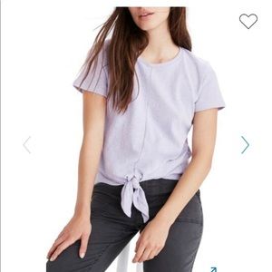 Madewell rivet & thread modern tie front t-shirt